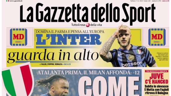 gazzetta-dello-sport:-“come-dea-comanda!-l’inter-guarda-in-alto…”