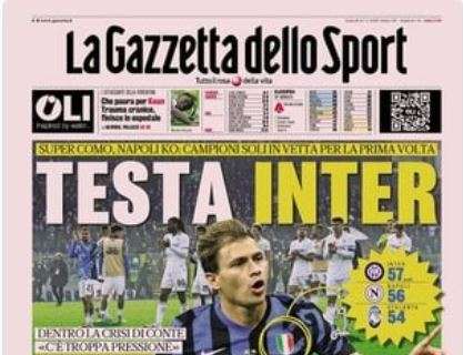 la-gazzetta-dello-sport:-“napoli-ko,-inter-da-sola-in-vetta”