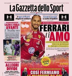 la-gazzetta-dello-sport:-“lazio-e-viola-avanti,-l’italia-no”